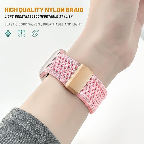Bracelet nylon fermoir magnétique pour Apple Watch série 10 9 8 7 6 Ultra 2/1 49 mm - Photo 2 sur 16