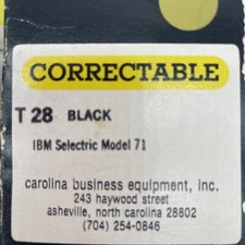T28 Black Ribbon Cartridge For IBM Selectric Model 71 Unbranded