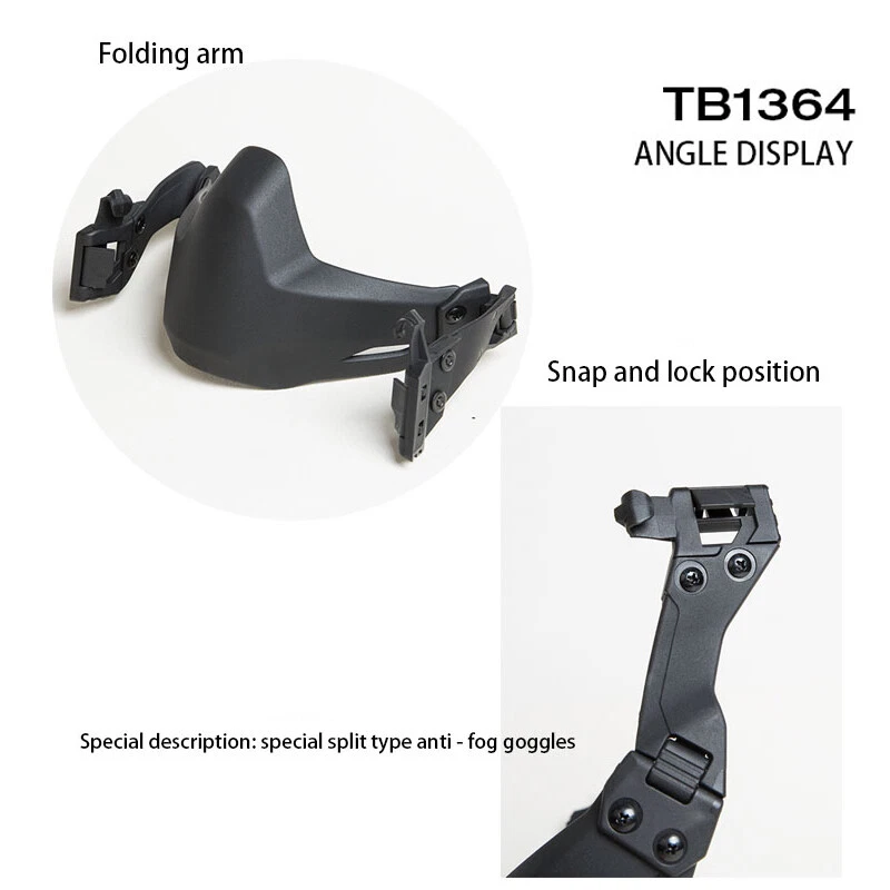 FMA Half Face Mask Seal Mask Folding For Tactical Helmet B Military w/ Hook Army - Image 4 of 4