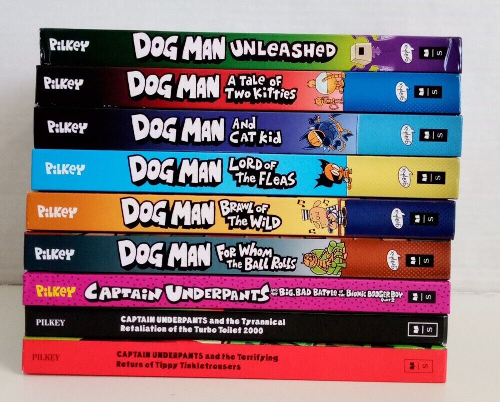 Dog Man (6) & Captain Underpants (3), Lot Of 9 Hardcover Dog Man (6) & Captain Underpants (3), Lot Of 9 Hardcover