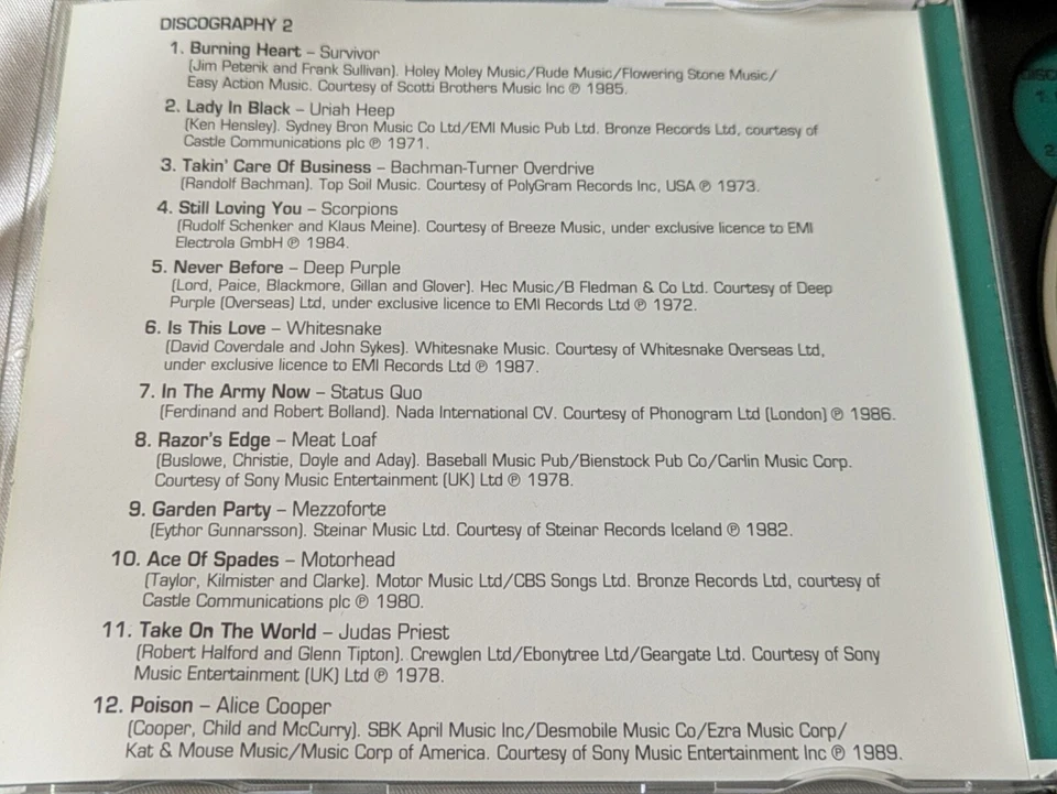 Various The Rock Collection "Rock Solid" Time Life TL 527/20 2 CDs 1991 sehr gut - Bild 4 von 4