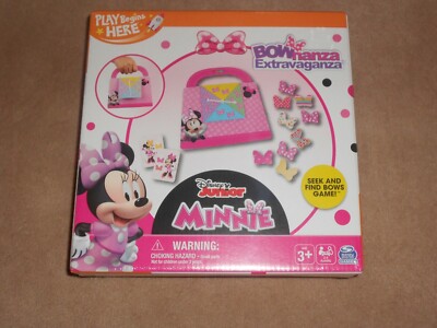 NEW, Disney Junior Minnie Mouse BOWnanza Extravaganza Seek & Find Bows Game