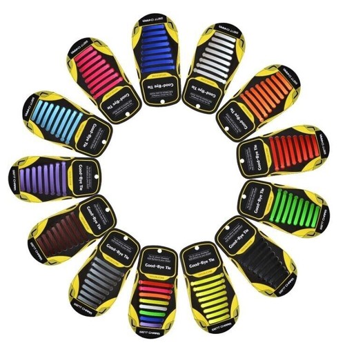 16 Stück einfache Schnürsenkel ohne binden elastisch Silikon flach faul Schuh Schnürsenkel Schnüre Erwachsene - Bild 5 von 22
