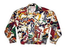 Vintage 1980s 90s Mondi All Over Print Cotton Lightweight Sexy Jacket Used 34