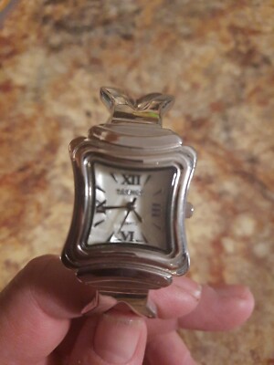 Bijoux Terner Deco Style Hinge Bracelet Band Watch, m.o.pearl face, new battery