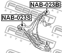 NAB-023S FEBEST Control Arm-/Trailing Arm Bush for NISSAN