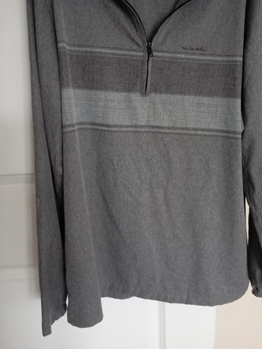 Travis Mathew Shirt Mens Large Grey 1/4 Zip Fleece Golf Designer Fabrics - Picture 4 of 6