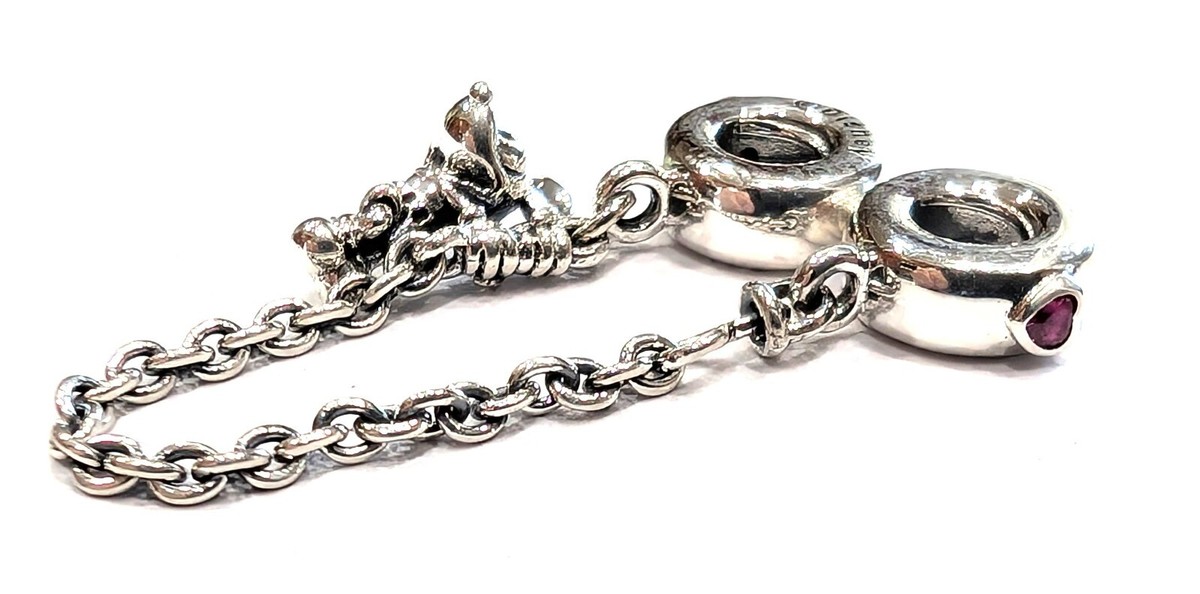 Authentic Pandora Charm, Disney Climbing Mickey Safety Chain