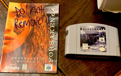 りんページ NINTENDO 64 FORSAKEN 64 -ACCLAIM-TESTED-CARTRIDGE & MANUAL-RARE