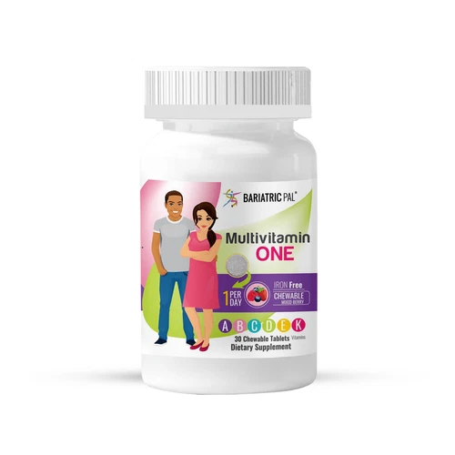 BariatricPal Multivitamin ONE "1 per Day!" Chewable & IRON-FREE - Mixed Berry