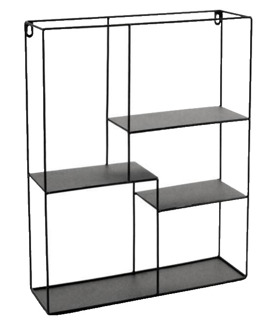 Mensola da parete in metallo per libreria 50x40 cm