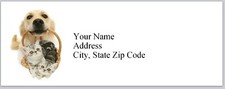 Personalized Address Labels Dog with Kittens Bx 213 