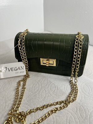 Vegan EST. 2005 Handbag Crossbody Bag Casual Dress Olive green  NEW