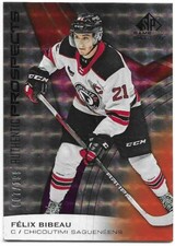 2019-20 UD Upper Deck CHL Sp Game Used FELIX BIBEAU #60 Orange 007/199