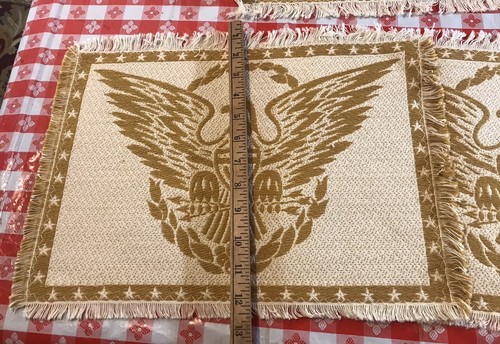 American Eagle Federal Stoff Tischsets 6er Set goldene Farbe - Bild 9 von 9