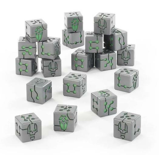 NECRONS DICE 20 40K WARHAMMER GAMES-WORKSHOP 40,000 D6 NECRON USED