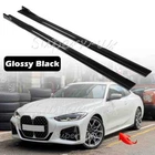 For BMW 4 Series G22 G23 430i M440i Gloss Side Skirt Splitter Spoiler Extension