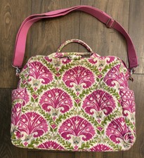 Vera Bradley Baby Diaper Bag Purple Green Floral Print Large