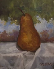 11x14 Original Oil Painting Pears Abstract Impressionism Modern Art Sallows