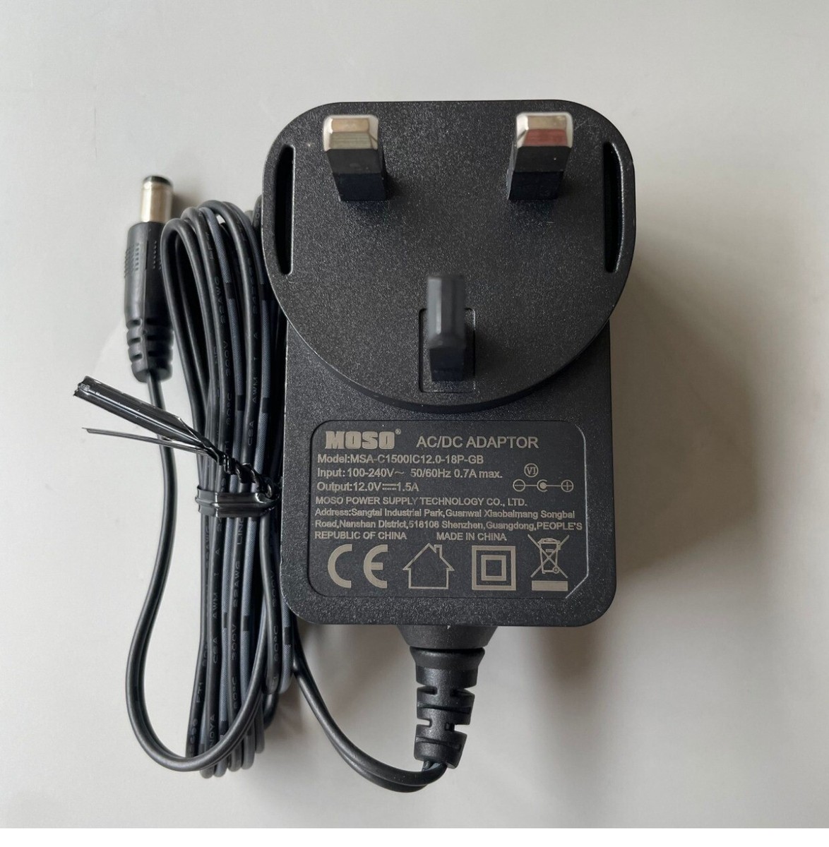 Adapter 221 MOSO 4-Pin For CCTV LCD MSA-C1500IC12.0-18US - AC/DC Power Adapter