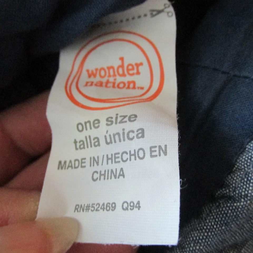 Wonder Nation Pullover Sun Hat Toddler Girls One Size Infant Blue Beach Summer - Image 4 of 4