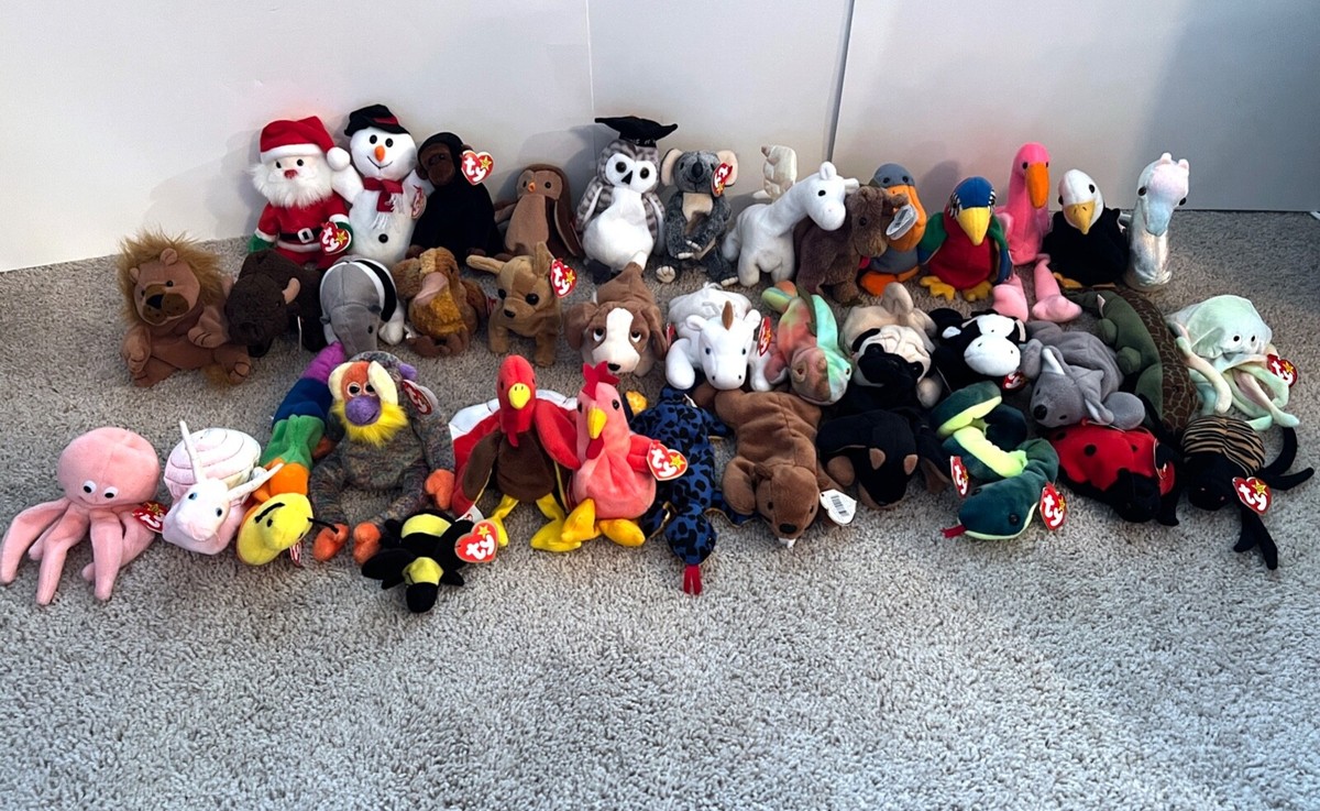 Vintage RARE RETIRED TY Beanie Babies Lot of 38 Set Mystic Jabber