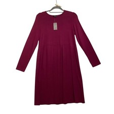 J.Jill Plum Long-Sleeve Midi Dress Women Small Wearever Collection  NEW NWT