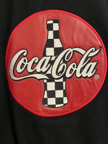 Vintage Custom Clothing Company Nascar Coca Cola Bomberjacke Leder/Wolle Größe L - Bild 3 von 11