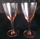 Morgantown Pink Depression Glass Optic Vertical Ribbed Cordial Stem SO28
