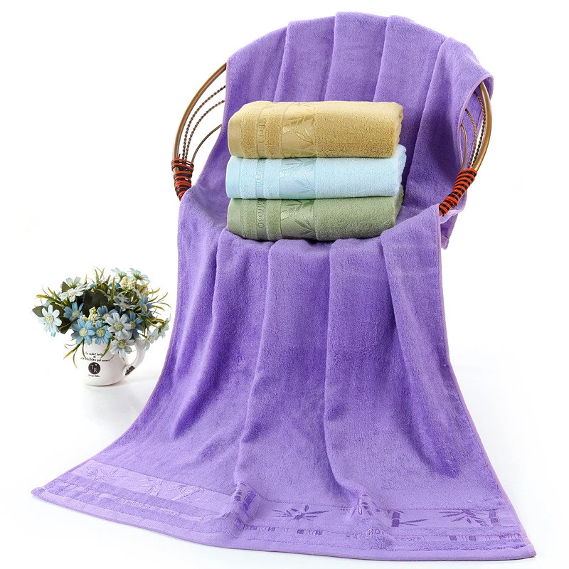 Toalla de baño de fibra de bambú toalla de cabello seco de lujo 55"x27,5" 400 g toallas súper suaves Foto 2 de 4