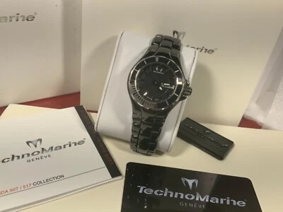 TechnoMarine Cruise Céramique 110026C 36mm Montre Quartz Femme - Photo 1/4