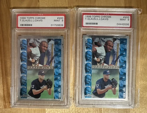 TROY GLAUS 1998 Topps Chrome RC PSA 9 #492 ANGELS #1 PICK Rookie Card