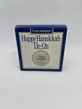 Vintage 1996 Longaberger HAPPY HANUKKAH 1996 Tie-On NOS In Box