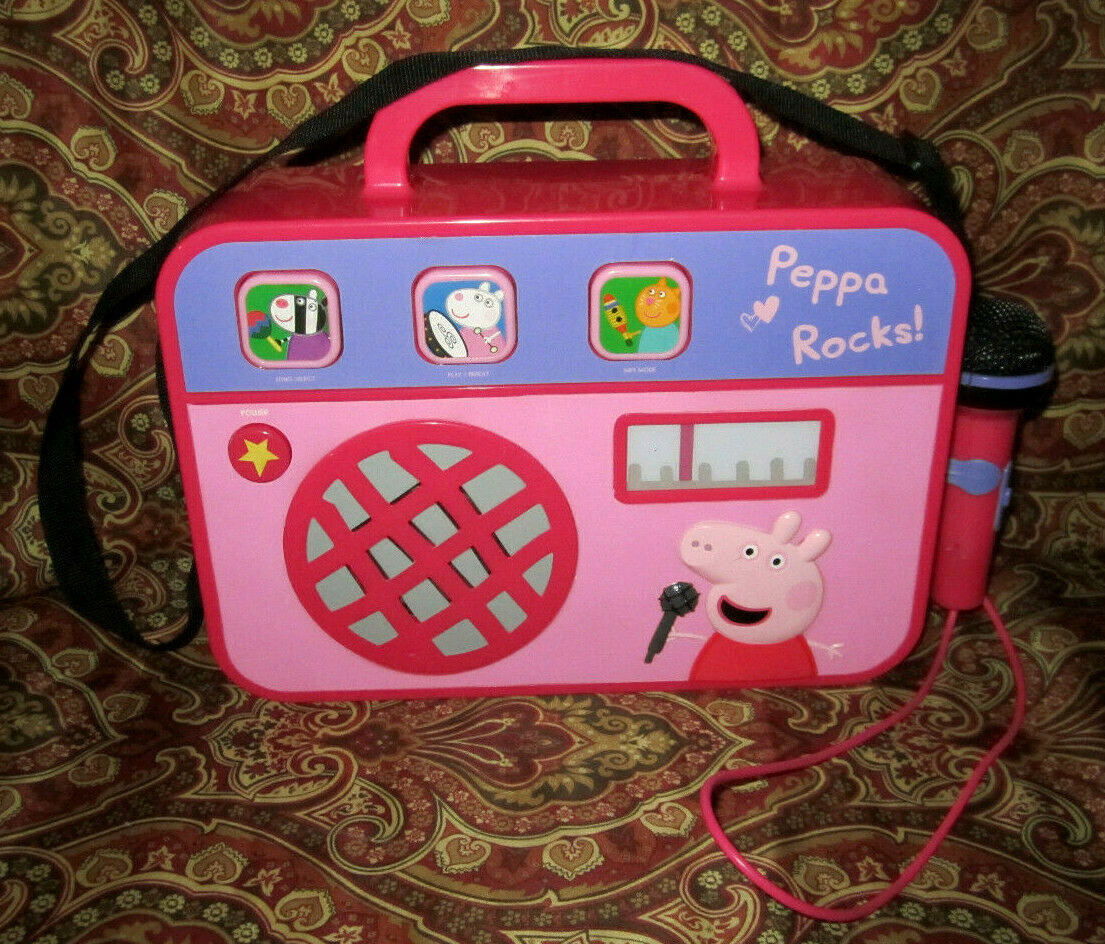PEPPA PIG Peppa Rocks Sing Along Boom Box Radio Microphone