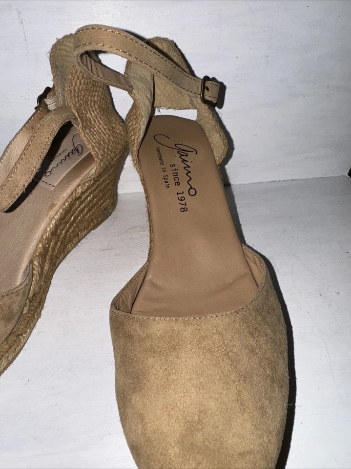 Gaimo Obi Alpargatas Mujer Marrón Gamuza Cuerda Cuña Zapatos Talla EU 41 EE. UU. Talla 10 Foto 3 de 4