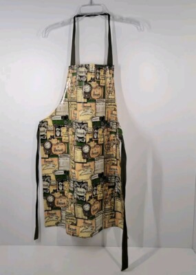 Harrods Knightbridge Food Clocks Travel ULSTER PVC Cotton Apron