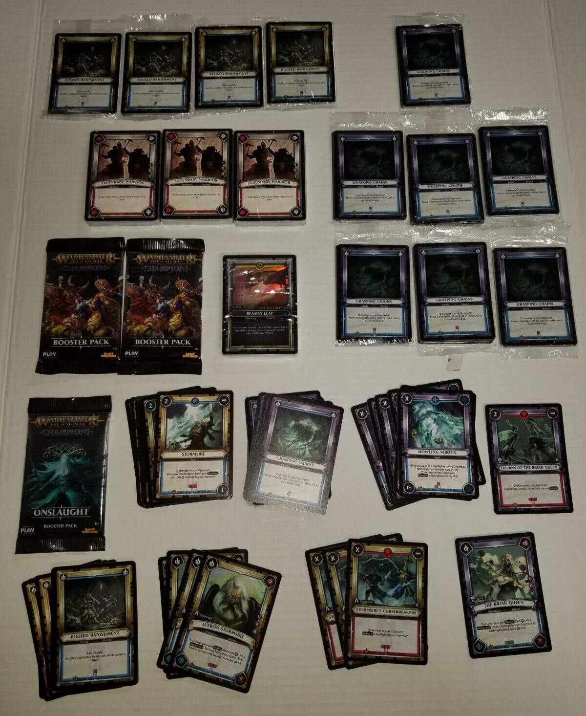 Смешанный лот карточной игры Warhammer Age of Sigmar CHAMPIONS 3790₽