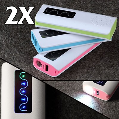 2X 10000mAh Power Bank LED Licht Backup Externer Akku Tragbares Ladegerät