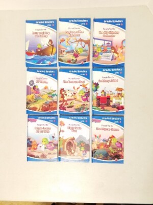 Set of 9 Purple Turtle Graded Readers Level 3 English Language Training Books