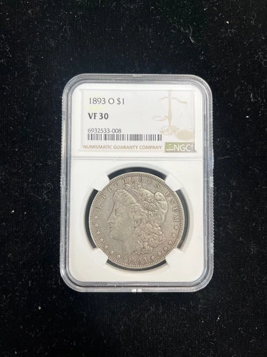 1893 O- Morgan Silver Dollar- VF 30- NGC
