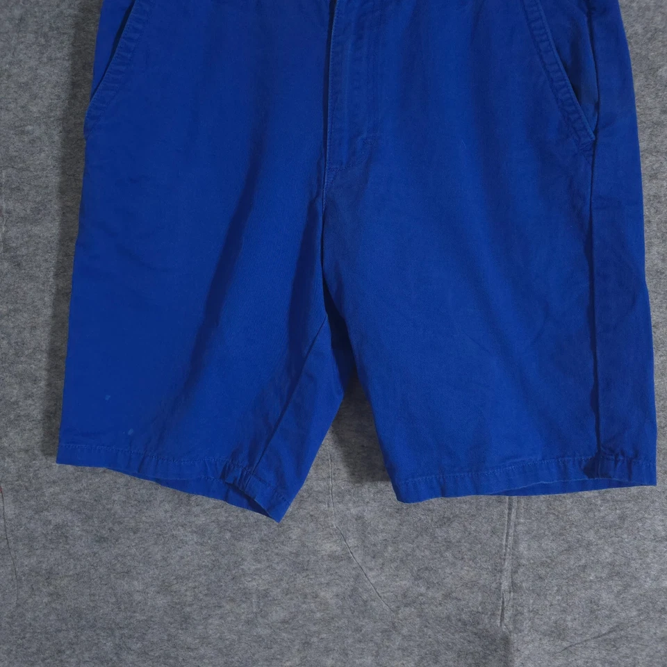 Pantalones Cortos Modernos de Diversión para Hombres 34 Bolsillos Azules Algodón Frente Plano Chino Preppy Sólido Foto 2 de 4