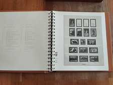 Feuilles timbre Lindner sans album Années 1940 à 1944 Bon état et complet