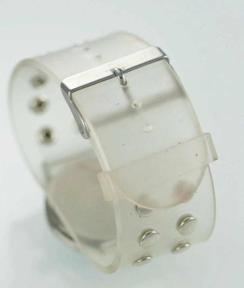 Relic Orologio Unisex Trasparente Gomma Acciaio Argento Impermeabile Nero Quarzo - Immagine 3 di 3