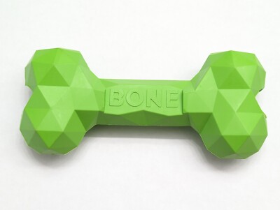Geometric Bone Shape Dog Chew Toy Durable Rubber Puppy Teething Interactive
