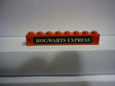Lego 3008pb044a Stein 1x8 rot mit Hogwarts Express Harry Potter 4708 Zug