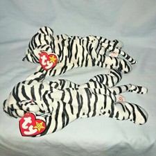 Blizzard White Tiger Lot of 2 Ty Beanie Babies #4163 1996 Retired PVC  $21.99