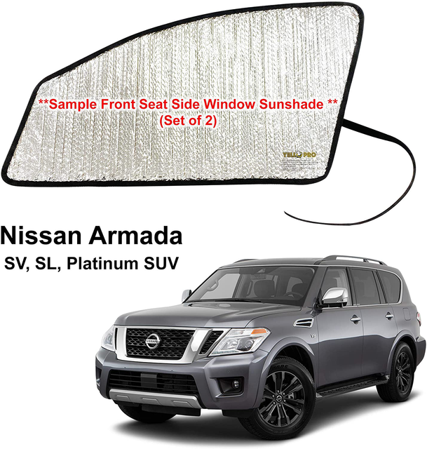 Side Window Front Seat Reflective Sunshade for 20172020 Nissan Armada (2 pcs) eBay