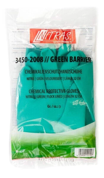 Nitras green Barrier 3450 Nitrilhandschuhe Schutzhandschuhe grün 12 Paar Gr 8-11 - Bild 2 von 4