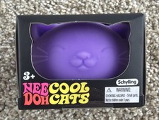 NeeDoh Cool Cats Purple Cat Squishy Schylling Sensory Toy NEW in Box