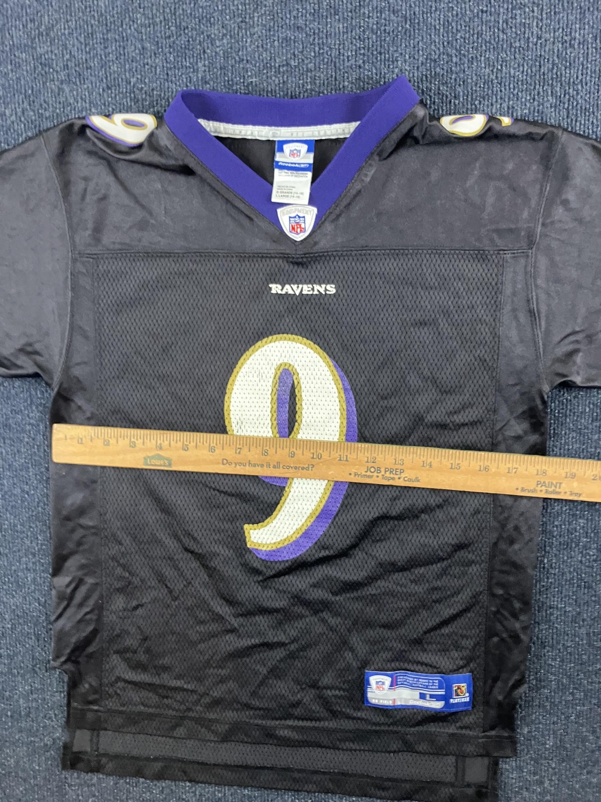 Baltimore Ravens Jersey Boys Large Black NFL Football Steve McNair Reebok thumbnail 2